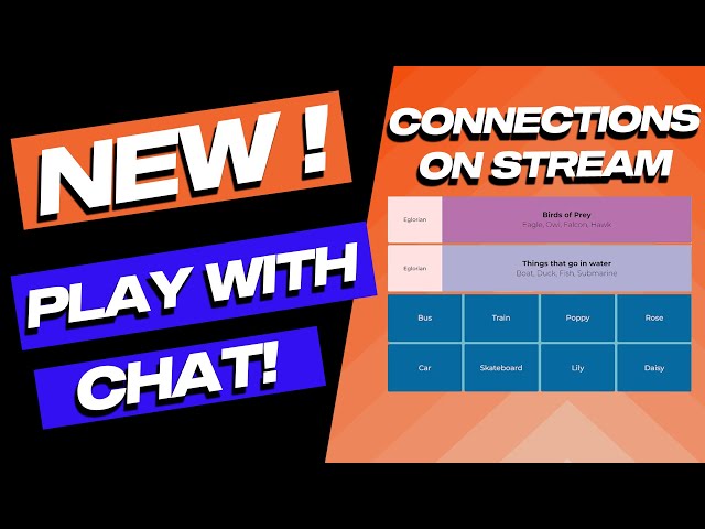 HOW TO SETUP CONNECTIONS ON STREAM: OUR NEW CHAT GAME!