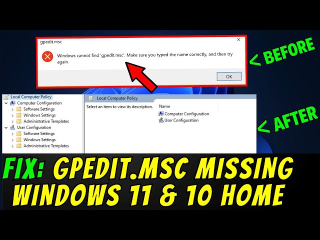 Gpedit Cannot Be Found Windows 10/11 || Enable Windows HOME EDITION Group Policy (SOLVED)