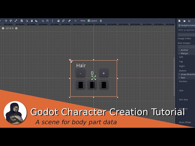 Making parts of the character creation screen (Godot Tutorial)
