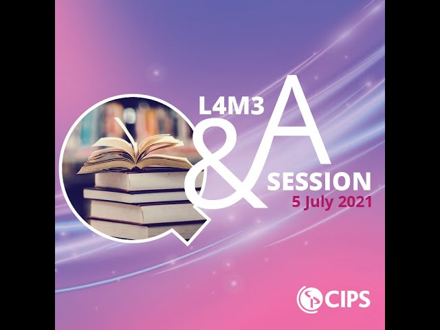 CIPS exam support level 4  L4M3