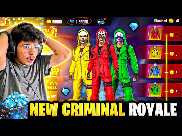 Free Fire New Criminal Royale😍 All Old Rare Bundles Event NOOB I’d To Pro💸💎-Garena Free Fire