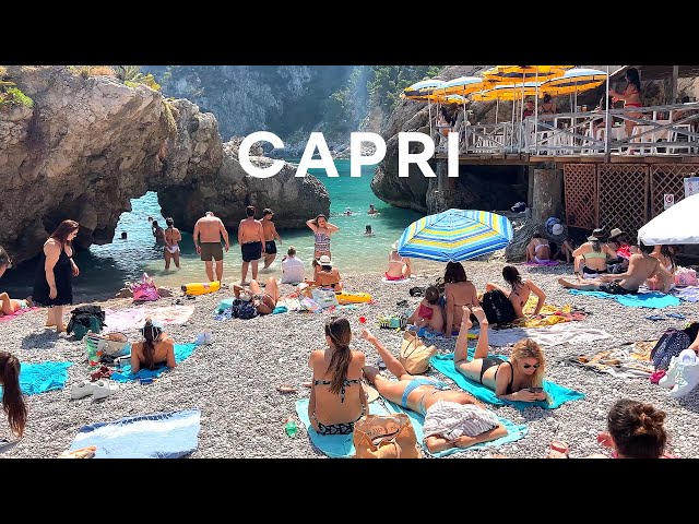 [4K]🇮🇹Italy Summer Walk: Capri, Grotta Azzurra(Blue Grotto)💙Dior Pop Up Store, Marina Piccola 🏖️2022