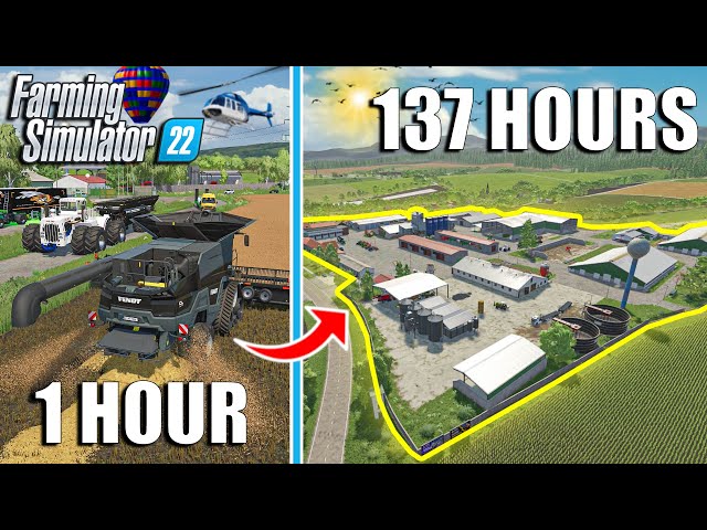 I SPENT 137 HOURS Becoming a 💵 MILLIONAIRE in FS22 ($10 MILLION CHALLENGE) | Farming Simulator 22