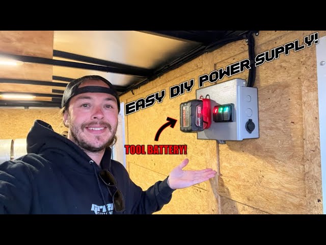(How-To) Power Your Trailer Lighting Or Off-Grid Building with a Drill Battery!