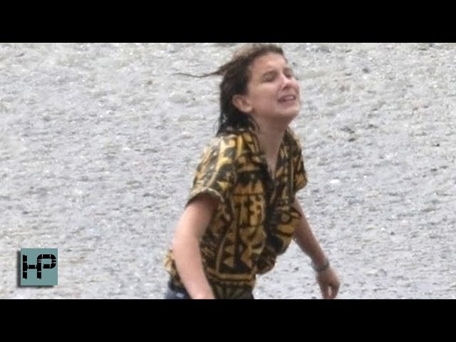 Millie Bobby Brown Films Intense Beach Scene For Stranger Things 3