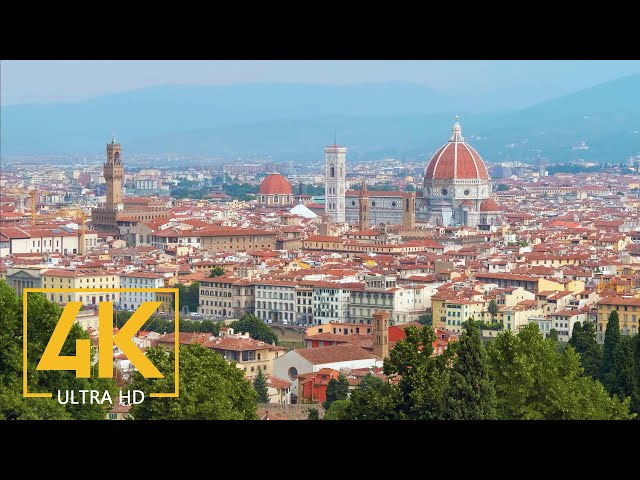 Florence, Italy in 4K UHD - City Live Video - Most Popular Sightseeing Places