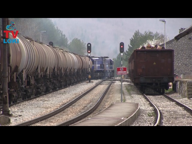 HŽ teretni vlak u Vrhovinama/Croatian freight train