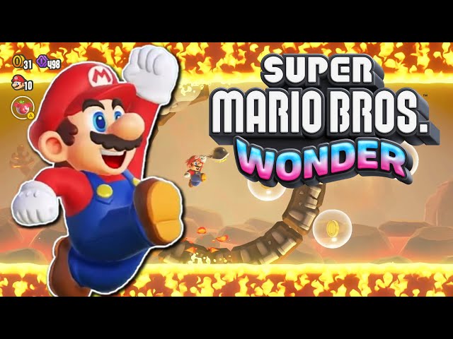 Super Mario Wonder: 100% Deep Magma Bog Playthrough [ALL Secret Exits, Purple Coins,Wonder Seeds] W6