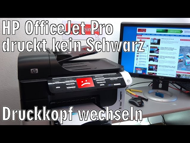 HP OfficeJet Pro druckt kein Schwarz nicht mehr | Druckkopfproblem - [4K Video]