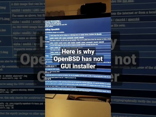 Why OpenBSD has no GUI installer?