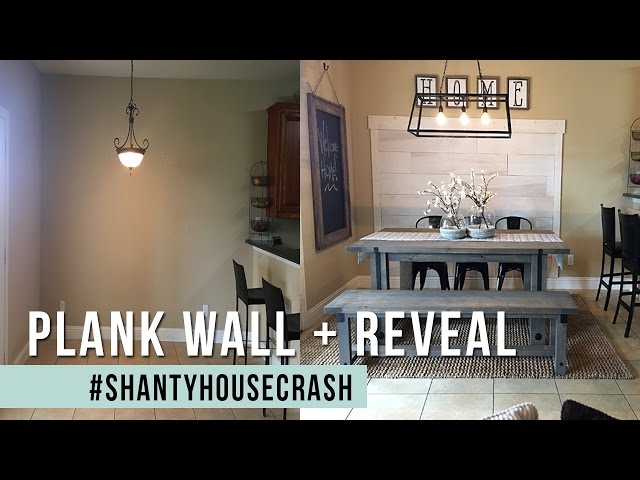 DIY Plank Wall & ROOM TRANSFORMATION | #ShantyHouseCrash