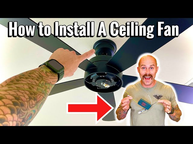 How To Install A Ceiling Fan With Light and Remote | Hampton Bay Ceiling Fan Installation
