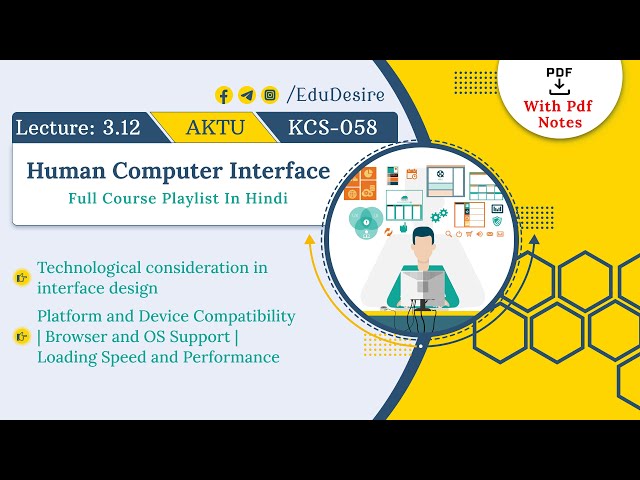 Technological consideration in interface design | Loading Speed and Performance | HCI | AKTU