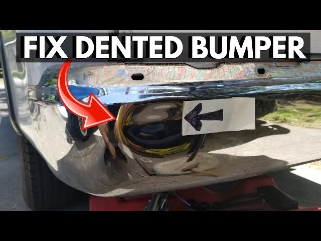 How To Fix a Dented Chrome Bumper. Repairing Dented/Pushed in Bumper -Jonny DIY