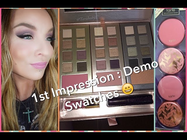 Tarte Greatest Glitz & At First Blush Sets for Holiday 2015 : 1st Impression : Demo : Swatches