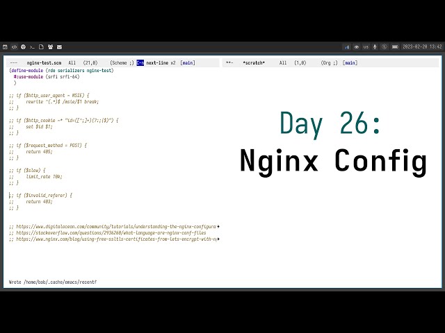 Day 26: Nginx Config - Road to FOSS Business