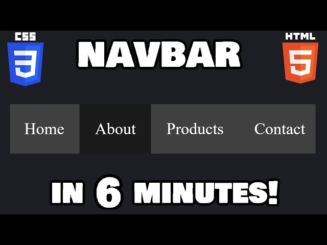 How to create a CSS navigation bar in 6 minutes! 🧭