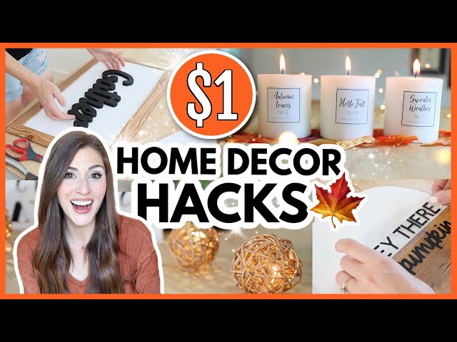 20+ DOLLAR TREE HOME DECOR HACKS FOR FALL 🍂 you gotta try these!!!