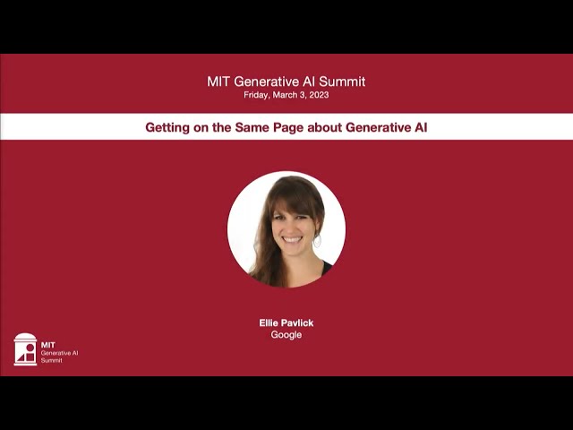 From the MIT GenAI Summit: A Crash Course in Generative AI