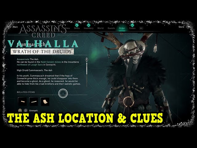 The Ash Location in Wrath of the Druids (AC Valhalla The Ash Location & Clue)
