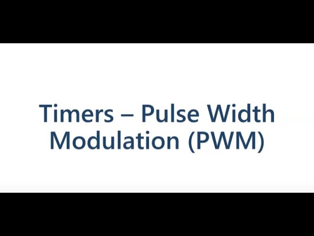 STM32F4 Bare Metal Programming - Timers:  Pulse Width Modulation (PWM)