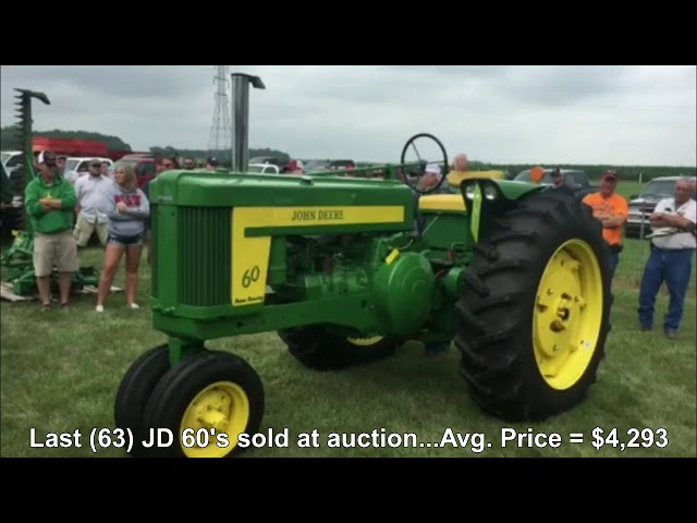 Restored 1955 John Deere 60 Tractor Sold on Indiana Farm Auction Saturday