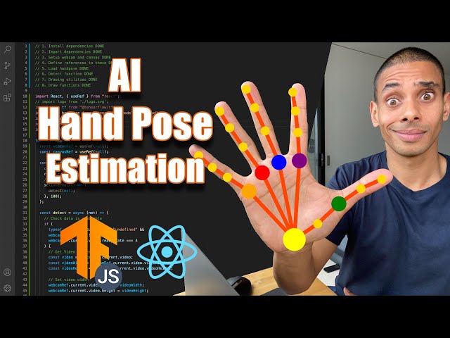 Real Time AI HAND POSE Estimation with Javascript, Tensorflow.JS and React.JS
