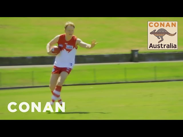 Conan Plays Australian Rules Football With The Sydney Swans | CONAN on TBS