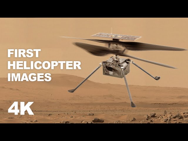 The First Images of Mars Helicopter (Ingenuity) on Mars