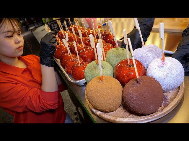 Selling 200 apples every day!! Japanese-style Candy Apples, Tanghulu - Korean street food