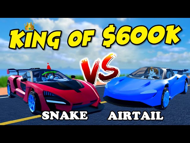 600K! Jailbreak SNAKE vs AIRTAIL TOP Speed Test (Roblox)