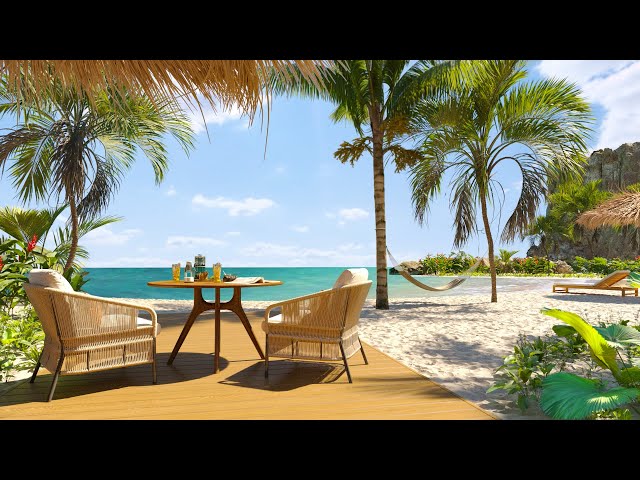 Maldives Seaside Ambience with Relaxing Jazz Music and Sea Waves Sounds for Work, Study and Relax