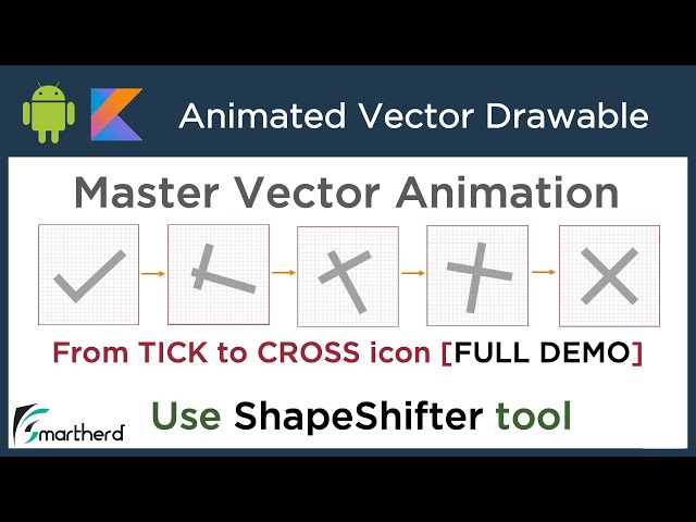 Animated Vector Drawable animation using ShapeShifter tool in Android