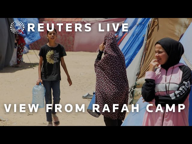 LIVE: View of camp for displaced people in Rafah