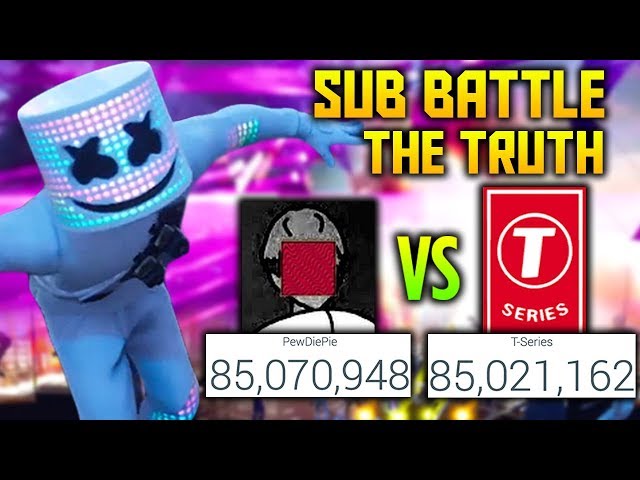 The PewDiePie vs T-Series SUB Battle! Fortnite Marshmello Event