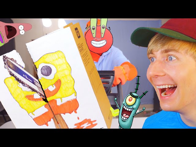 DESTROYING my Subscribers SpongeBob Drawings, then giving them a new one. spongebob popsicle