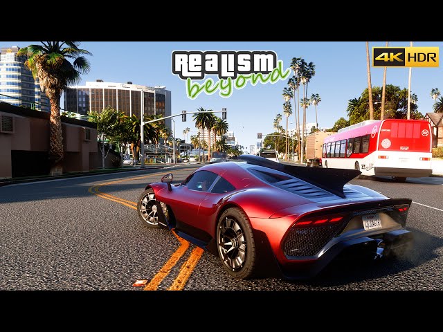 GTA 5 : Realism Beyond Ray-Tracing Graphics - AMG ONE Gameplay RTX 3090 4K Maxed-Out Setting