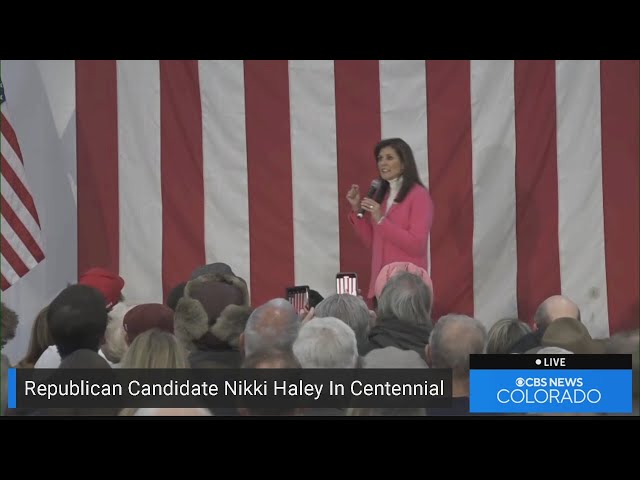 Watch: Nikki Haley gives campaign speech in Colorado