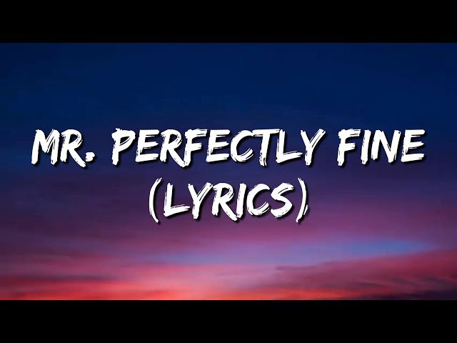 Taylor Swift - Mr. Perfectly Fine (Lyrics)