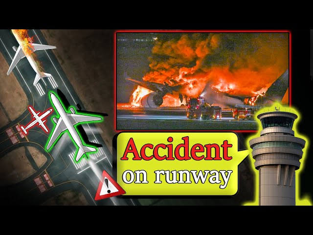 Japan Airlines on Fire | Collision with Coast Guard Airplane