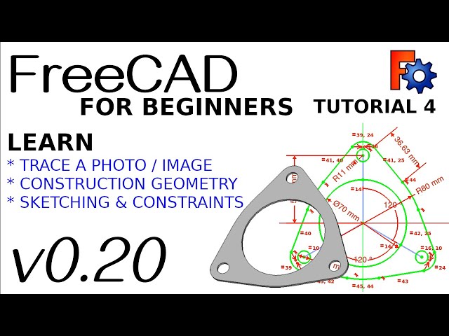 FreeCAD 0.20 For Beginners | 4 | Tracing Photo / Image to Build a Simple Model