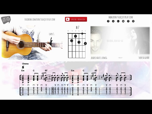 Camila Cabello - Havana ft. Young Thug - Tutorial - Guitar Lesson - How to play on guitar