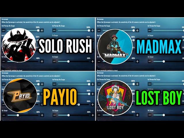 l PLAYED WITH YOUTUBERS CONTROL AND SENSITIVITY || Solo Rush || Madmax || Payio || Lost Boy ||
