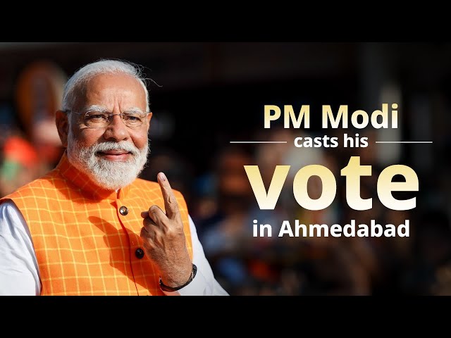 Live: PM Modi casts his vote for General Elections 2024 in Ahmedabad, Gujarat