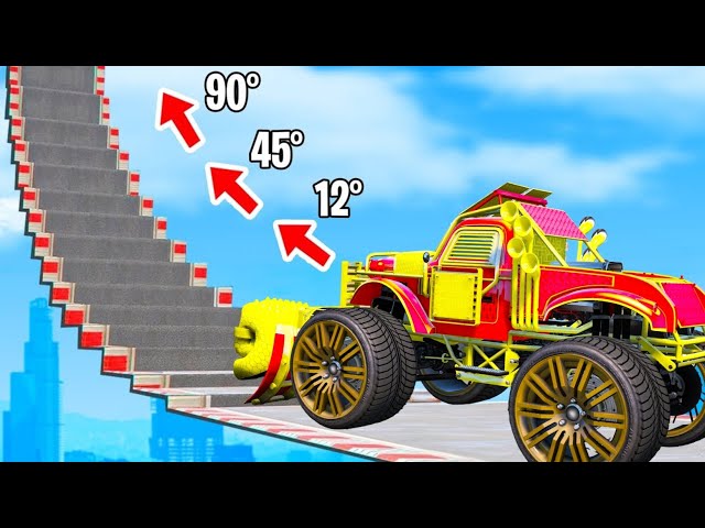 ZOMBIE AUTO schafft die 90° TREPPE in GTA 5! (Experiment)