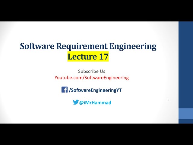 Software Requirement Engineering | Lecture 17 Urdu - Hindi
