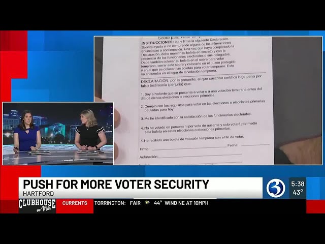 VIDEO: Push for more voter security in CT