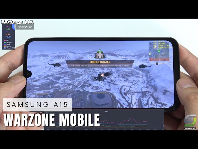 Samsung Galaxy A15 Test game Call of Duty Warzone Mobile
