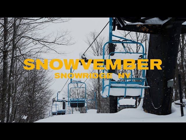 Early season lake effect powder skiing @ Snowridge, NY