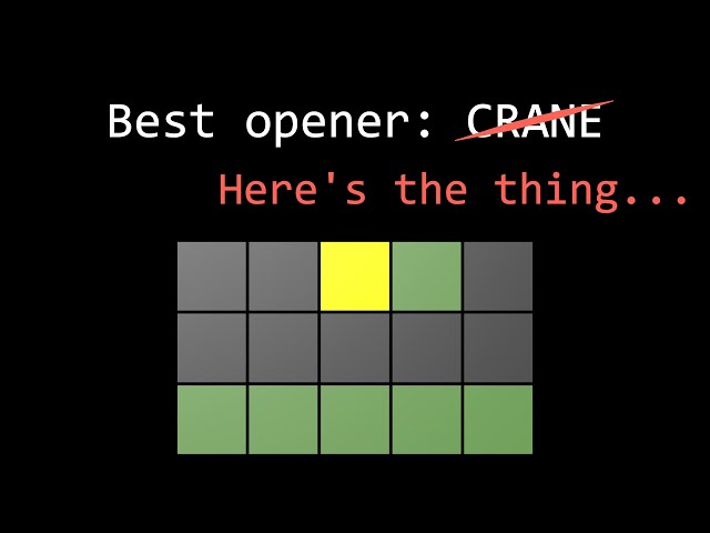 Oh, wait, actually the best Wordle opener is not “crane”…